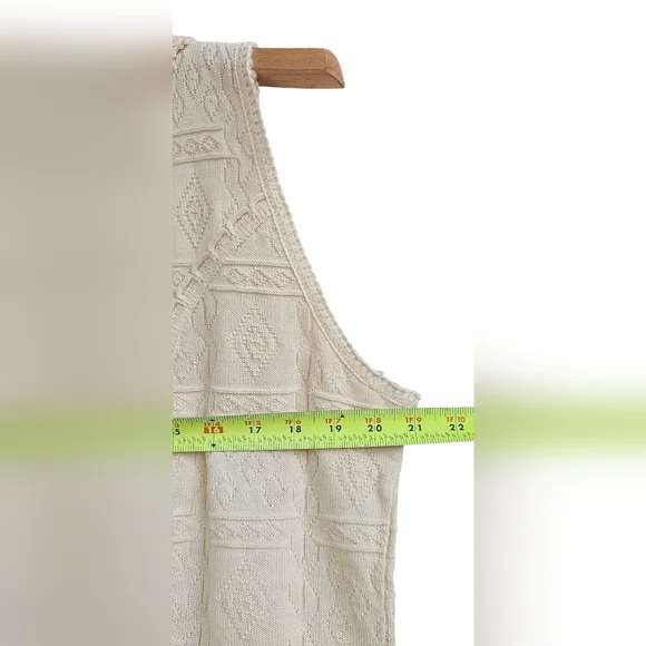 Cotton Salsa - Vintage Hand-Loomed In Peru 100% Cotton Sleeveless Top - Picture 8 of 9